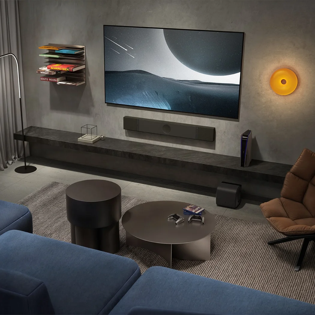 KEF XIO 5.1.2 channel Dolby Atmos DTS:X Surround Soundbar with HDMI eARC (Slate Black)