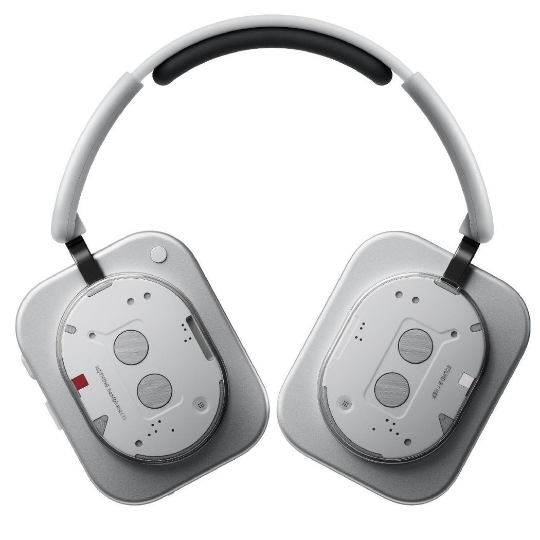 Nothing Headphone (1) Wired/Wireless Bluetooth Noise-Cancelling Over-Ear Headphone with Mic - White