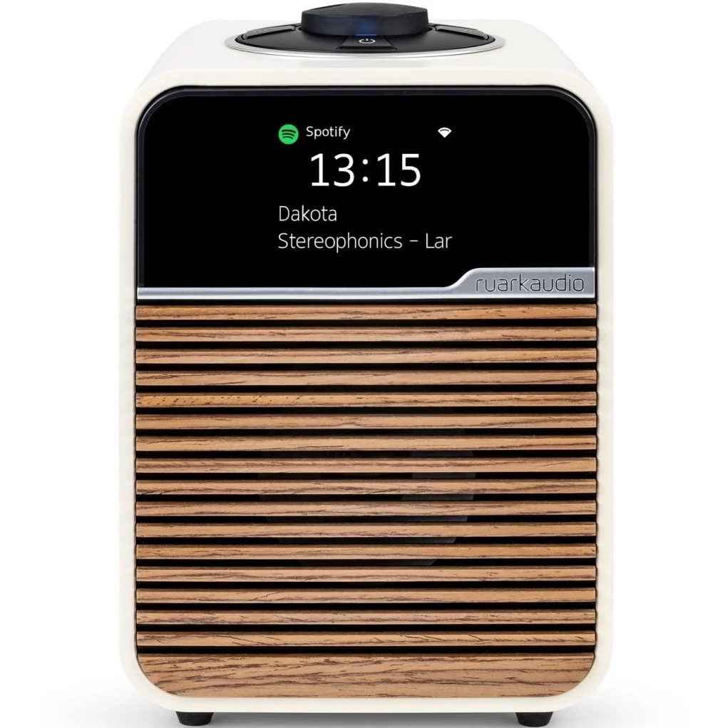 Ruark R1S (Light Cream Lacquer with Walnut Grille)