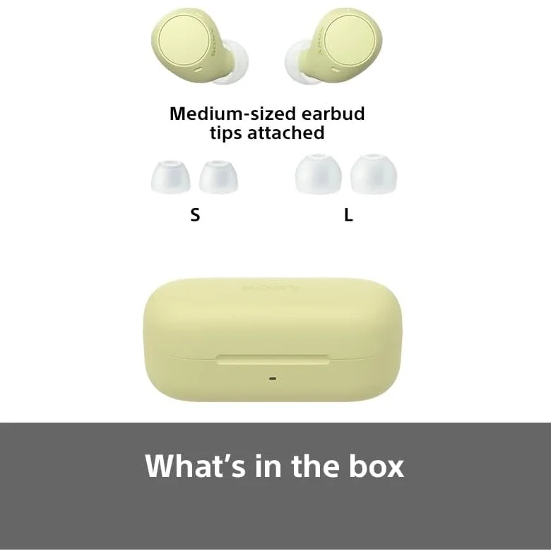 Sony WF-C510 True Wireless Bluetooth In-Ear Earphone with Built-in Microphone - Yellow