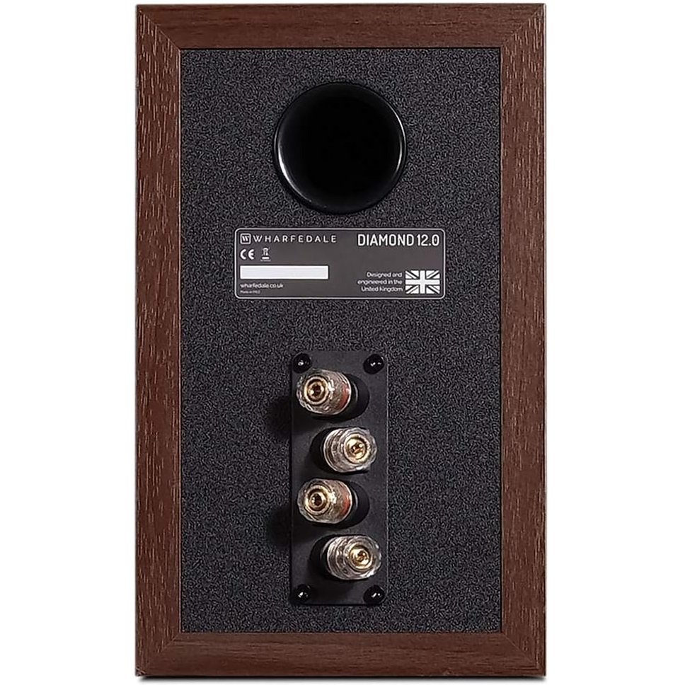 Wharfedale Diamond 12.0 2-Way Passive Desktop Bookshelf Speakers - Walnut Pearl