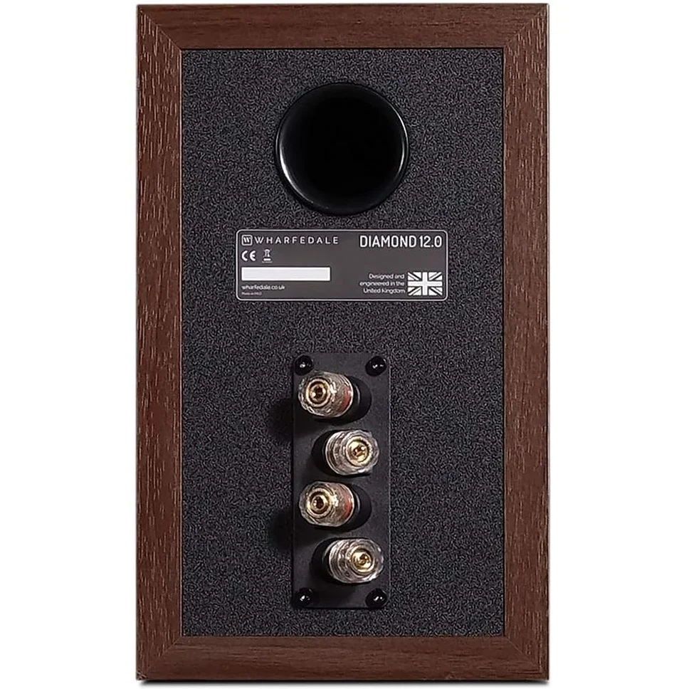 Wharfedale Diamond 12.0 2-Way Passive Desktop Bookshelf Speakers - Walnut Pearl