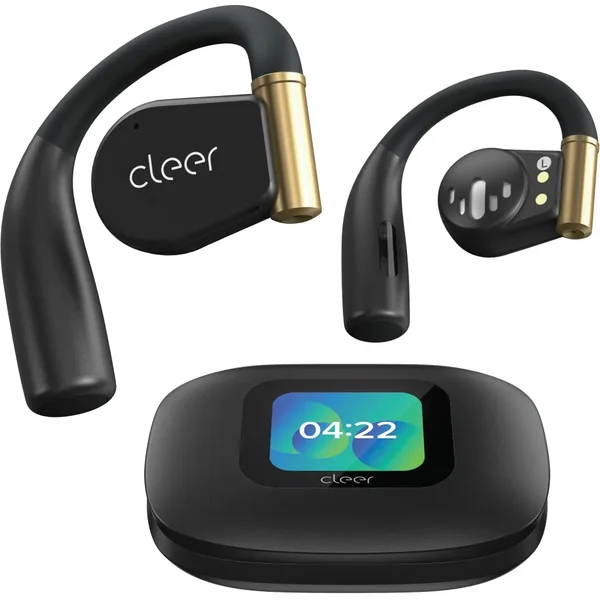 Cleer Arc 3 Sport Pro Dolby Atmos Waterproof True Wireless Bluetooth Air Conduction Open-Ear Earphone with Mic - Black/Gold