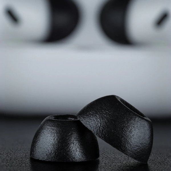 Comply TrueGrip MAX Foam Ear Tips for Apple Airpods Pro Generation 1 & 2 - Black