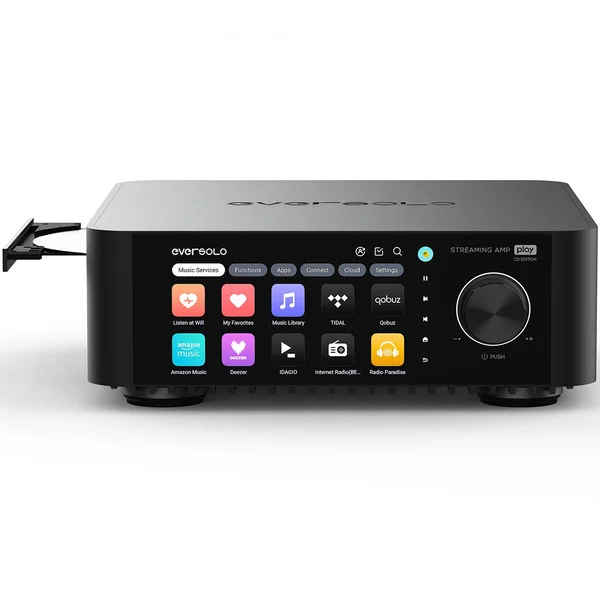 EverSolo Play CD Edition Wireless Bluetooth/WiFi Network Streamer Integrated Amplifier, CD Player, Ripper & Transport