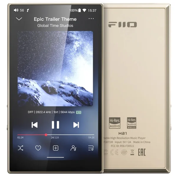 FiiO M21 MQA Digital Audio Player - Titanium Gold