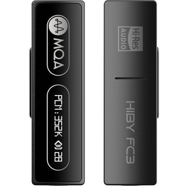 HiBy FC3 with Display MQA Type-C to 3.5mm Portable USB DAC & Headphone Amplifier Adapter - Black HiBy FC3 with Display MQA Type-C to 3.5mm Portable USB DAC & Headphone Amplifier Adapter - Black