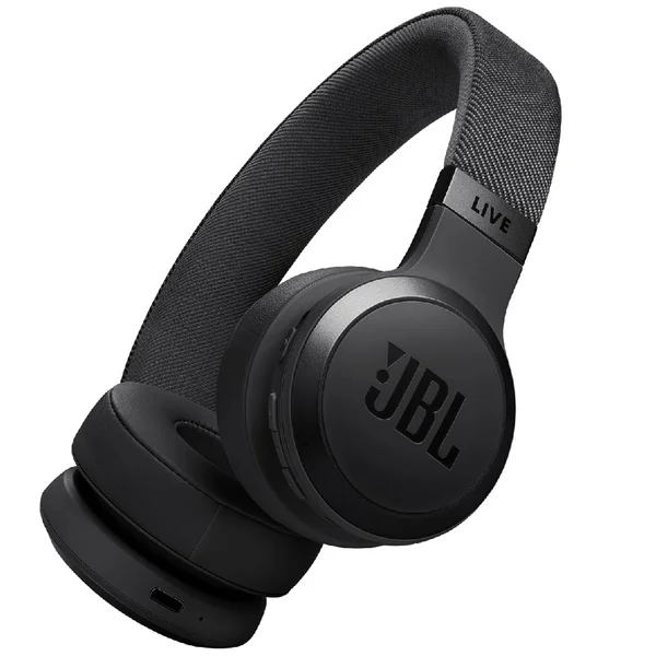 JBL Live 670NC Wired/Wireless Bluetooth Noise-Cancelling On-Ear Headphone with Mic - Black