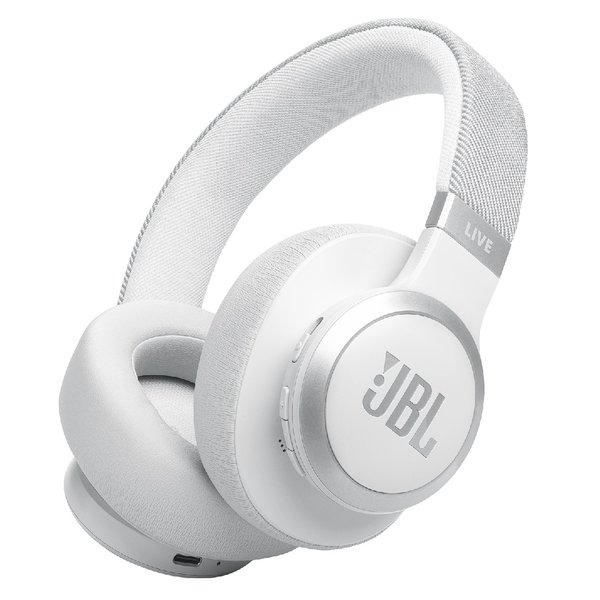 JBL Live 770NC Wired/Wireless Bluetooth Noise-Cancelling Over-Ear Headphone with Mic - White JBL Live 770NC Wired/Wireless Bluetooth Noise-Cancelling Over-Ear Headphone with Mic - White