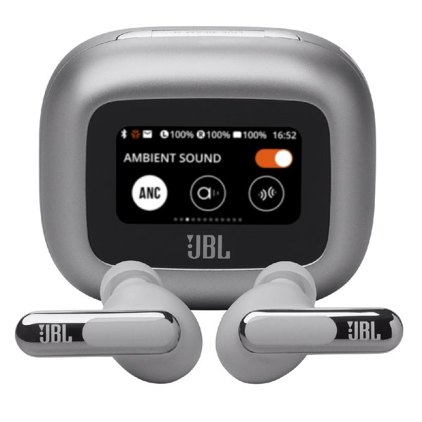 JBL Live Beam 3 True Wireless Bluetooth Noise-Cancelling In-Ear Earphone with Mic - Silver JBL Live Beam 3 True Wireless Bluetooth Noise-Cancelling In-Ear Earphone with Mic - Silver