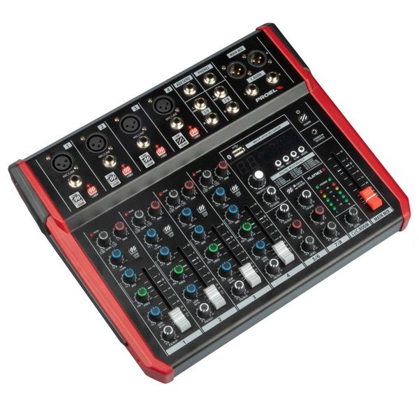Proel PLAYMIX8 8-Channel Compact Mixer with DSP & USB/Bluetooth Interface - Black Proel PLAYMIX8 8-Channel Compact Mixer with DSP & USB/Bluetooth Interface - Black