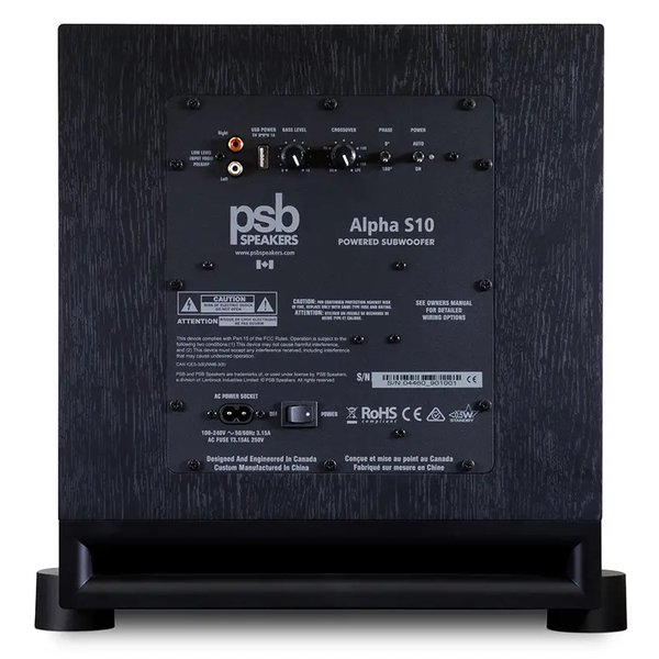 PSB Alpha S10 10-inch (10") Powered Subwoofer PSB Alpha S10 10-inch (10") Powered Subwoofer