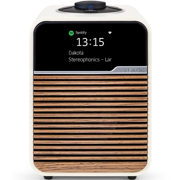 Ruark R1S Smart Radio Wireless Bluetooth Desktop Speaker with Alarm Clock & FM Radio - Light Cream Lacquer Ruark R1S Smart Radio Wireless Bluetooth Desktop Speaker with Alarm Clock & FM Radio - Light Cream Lacquer