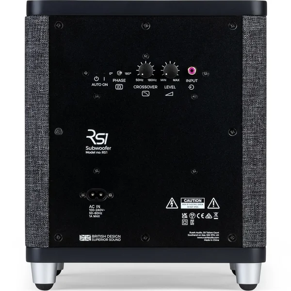 Ruark RS1 6.7-inch (2x6.7") Powered Subwoofer - Satin Charcoal Lacquer
