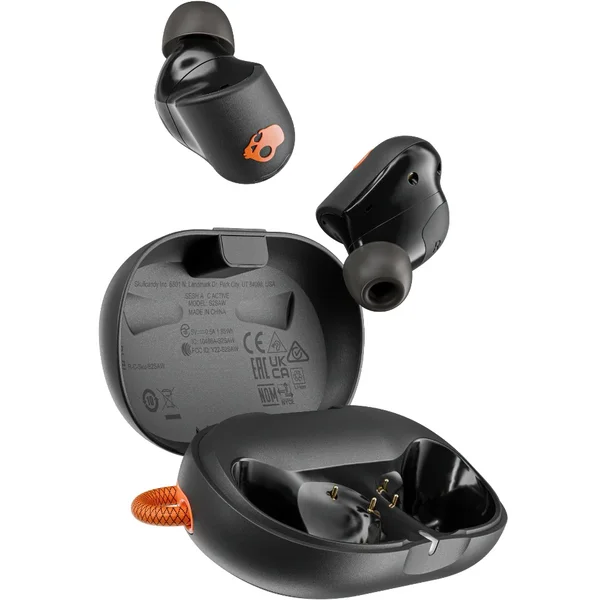 Skullcandy Sesh ANC Active Waterproof True Wireless Bluetooth Noise-Cancelling In-Ear Earphone with Mic - Black/Orange
