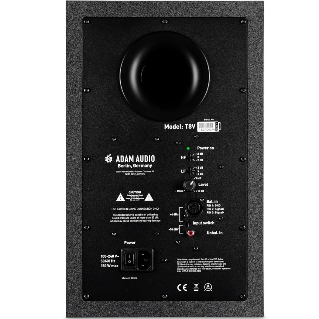 ADAM Audio T8V Nearfield Studio Monitoring Wired Desktop Bookshelf Speakers (Each)