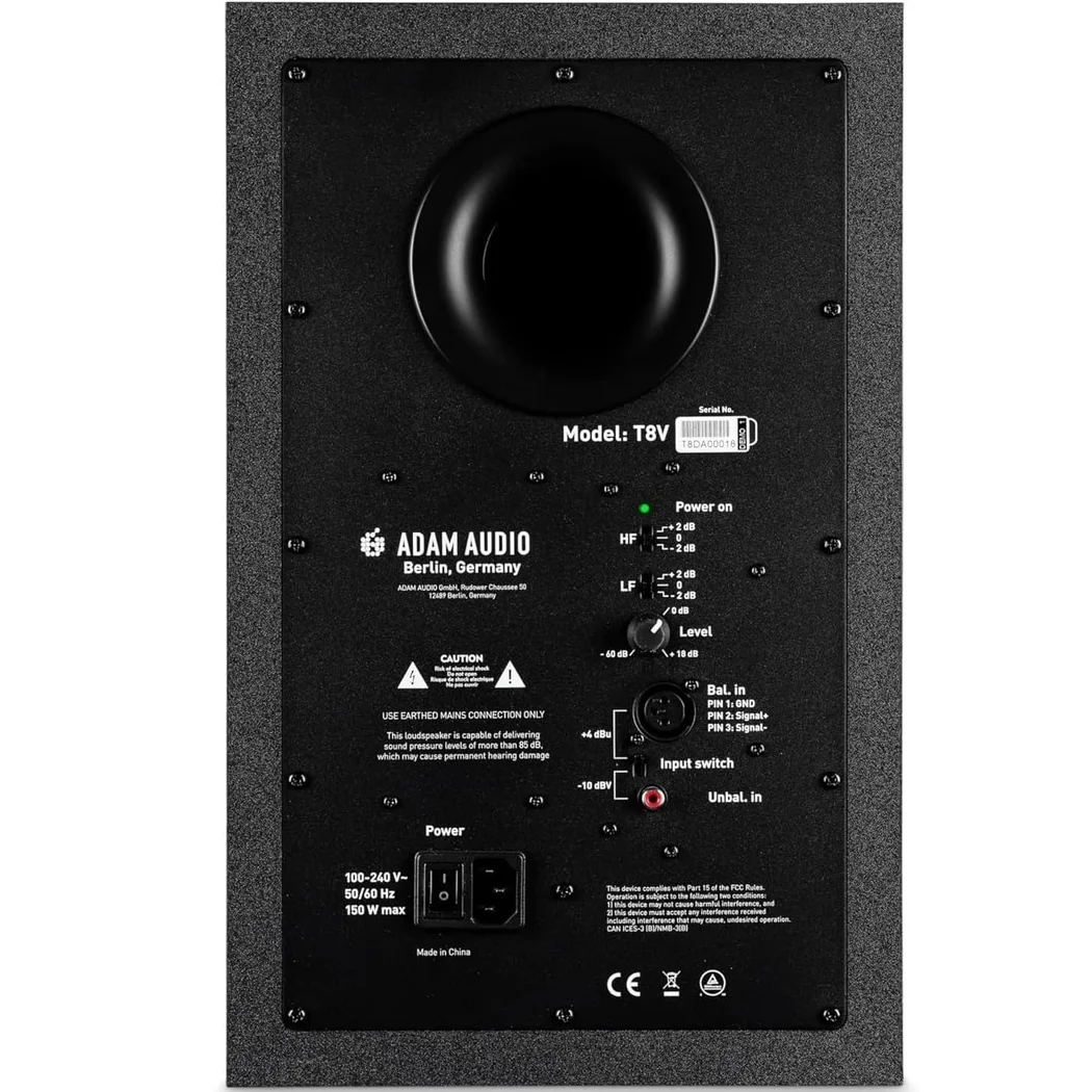 ADAM Audio T8V Nearfield Studio Monitoring Wired Desktop Bookshelf Speakers