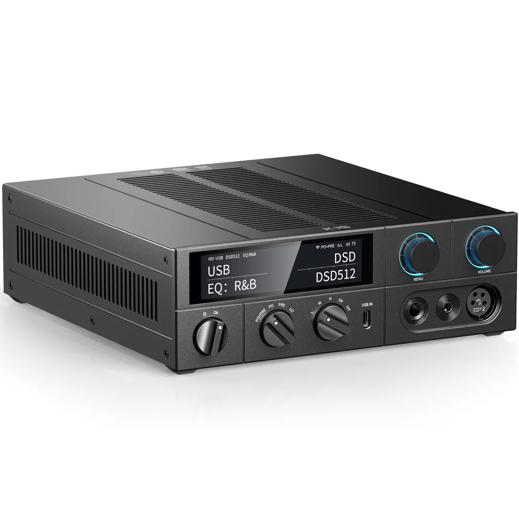 FiiO K15 MQA Wireless Bluetooth/WiFi Network Streamer, Desktop DAC & Headphone Amplifier - Black