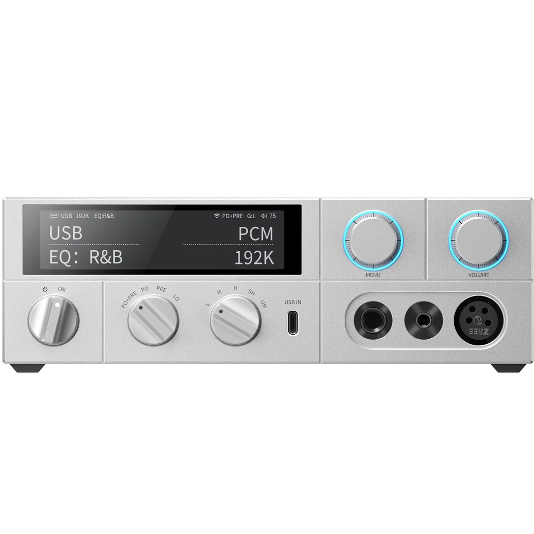 FiiO K15 MQA Wireless Bluetooth/WiFi Network Streamer, Desktop DAC & Headphone Amplifier - Silver