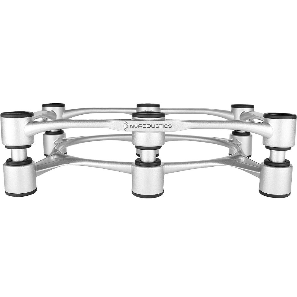 IsoAcoustics Aperta300 Isolation Desktop Speaker Stands for Centre Speakers - Silver