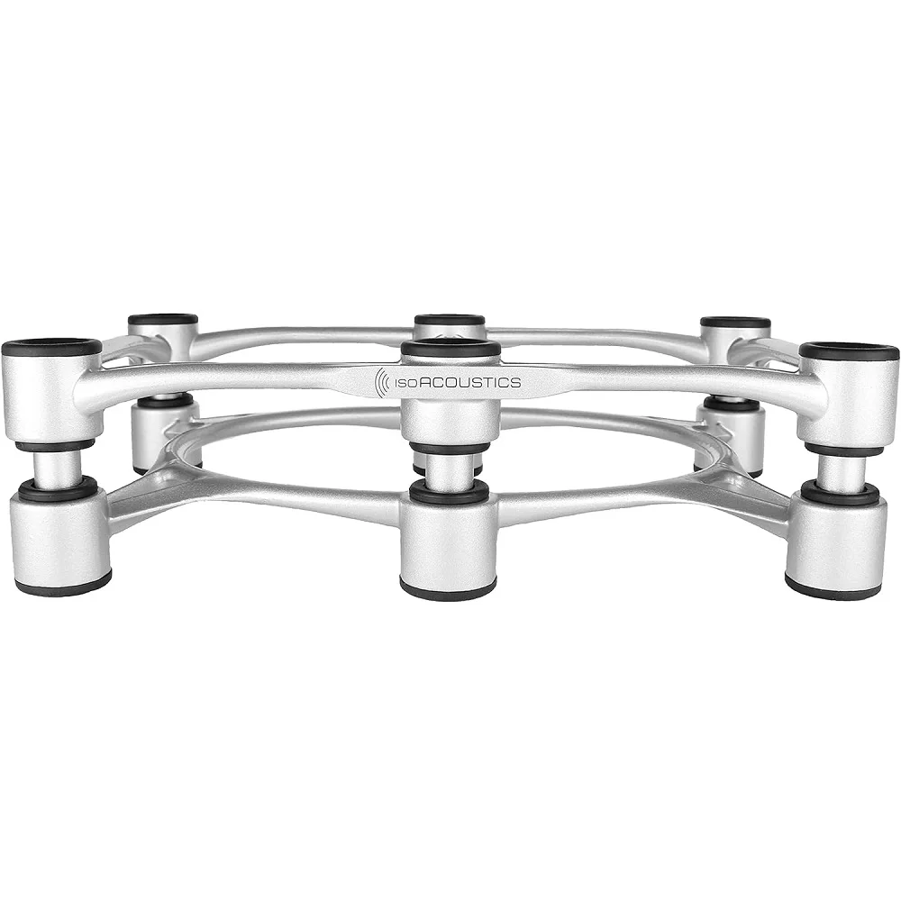 IsoAcoustics Aperta300 Isolation Desktop Speaker Stands for Centre Speakers - Silver
