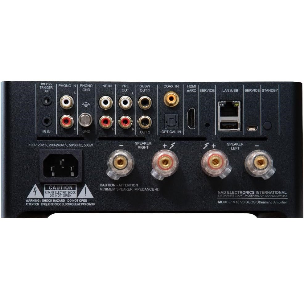 NAD M10 V3 MQA Multi-Room Wireless Bluetooth/WiFi Network Integrated Amplifier (with HDMI & Phono)