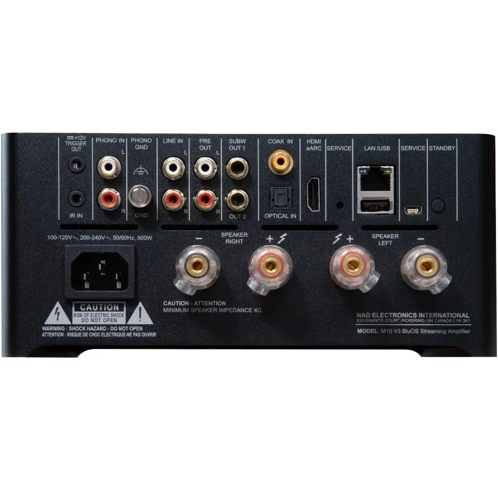NAD M10 V3 MQA Multi-Room Wireless Bluetooth/WiFi Network Integrated Amplifier (with HDMI & Phono)