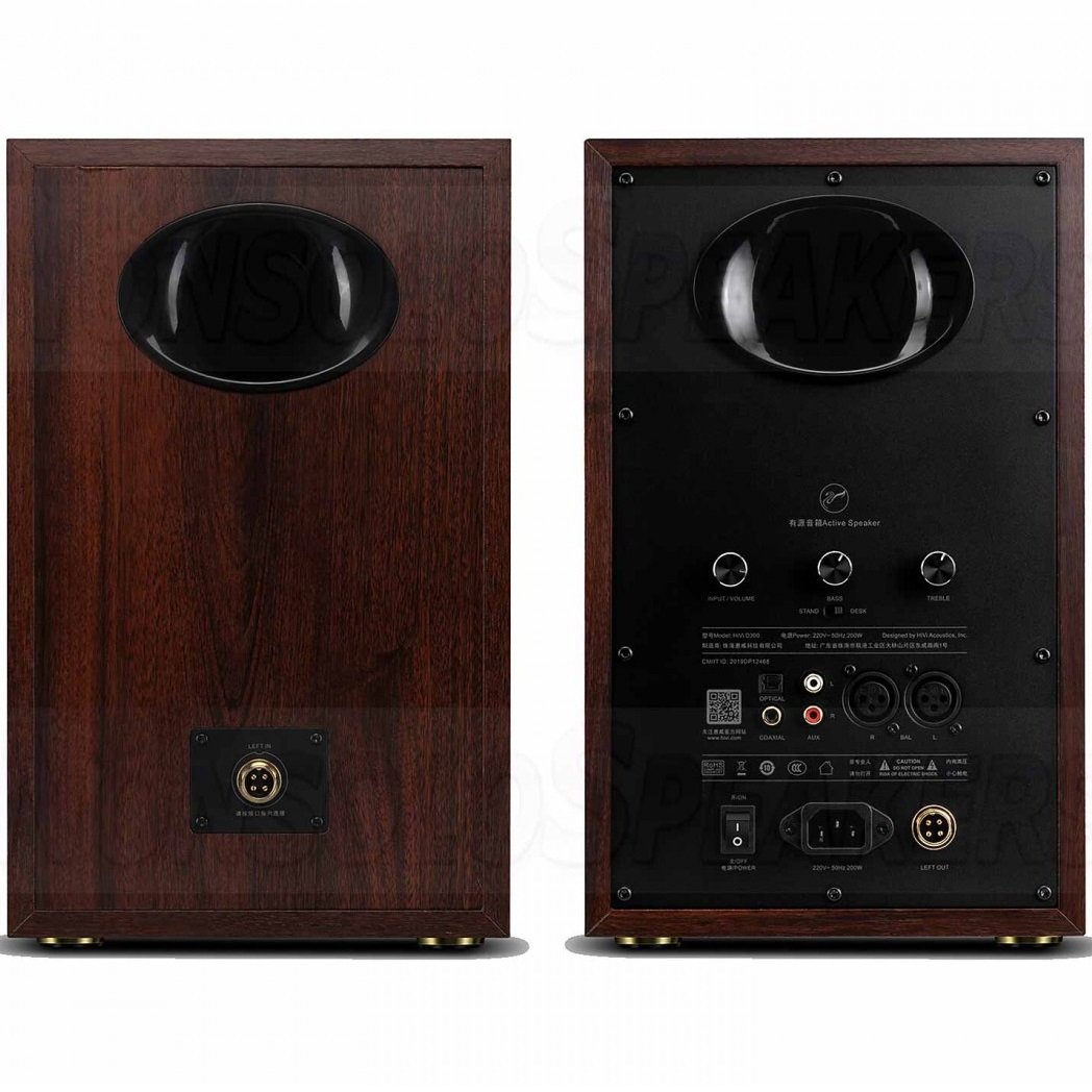 Swan D300 Wireless Bluetooth Desktop Bookshelf Speakers - Rosewood