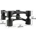IsoAcoustics Aperta200 Isolation Desktop Speaker Stands for Large Sized Speakers (Pair) - Black