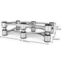 IsoAcoustics Aperta300 Isolation Desktop Speaker Stands for Centre Speakers - Silver