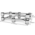 IsoAcoustics Aperta300 Isolation Desktop Speaker Stands for Centre Speakers - Silver