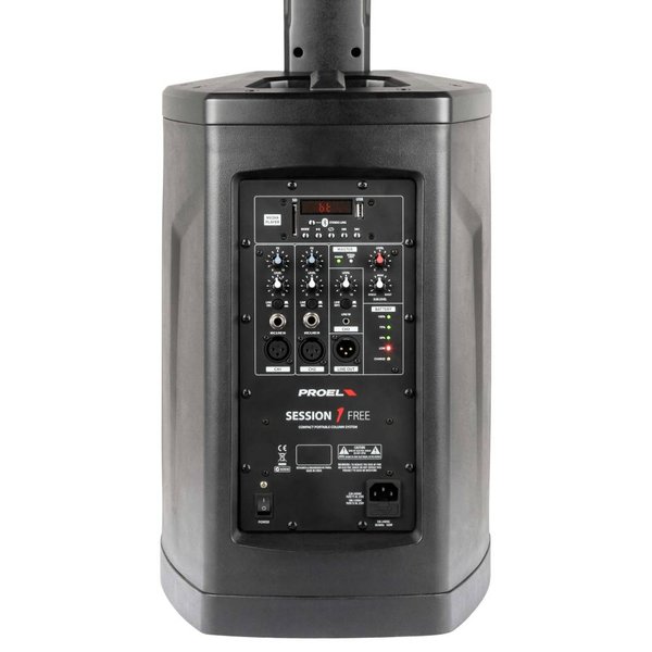 Proel SESSION 1 FREE 2-channel 400W Wireless Bluetooth Portable Battery Powered Column PA Speaker System (w/ 3-channel Mixer) Proel SESSION 1 FREE 2-channel 400W Wireless Bluetooth Portable Battery Powered Column PA Speaker System (w/ 3-channel Mixer)