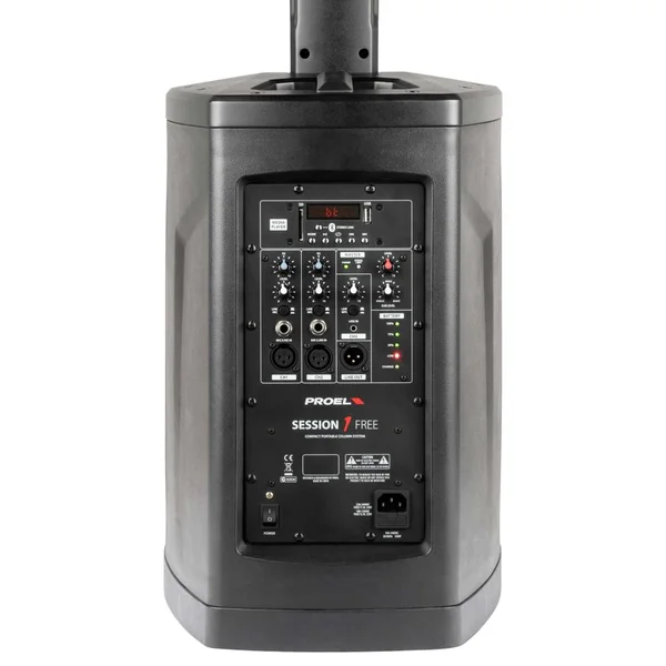 Proel SESSION 1 FREE 2-channel 400W Wireless Bluetooth Portable Battery Powered Column PA Speaker System (w/ 3-channel Mixer)