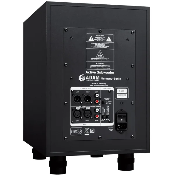 ADAM Audio Sub8 8.5-inch (8.5") Studio Monitoring Powered Subwoofer