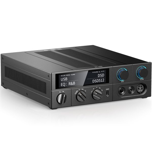 FiiO K15 MQA Wireless Bluetooth/WiFi Network Streamer, Desktop DAC & Headphone Amplifier - Black