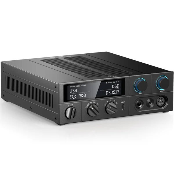 FiiO K15 MQA Wireless Bluetooth/WiFi Network Streamer, Desktop DAC & Headphone Amplifier - Black
