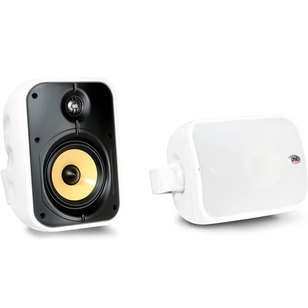 PSB CS500 Universal Indoor-Outdoor Weatherproof Passive Wall Mounted Speakers - White