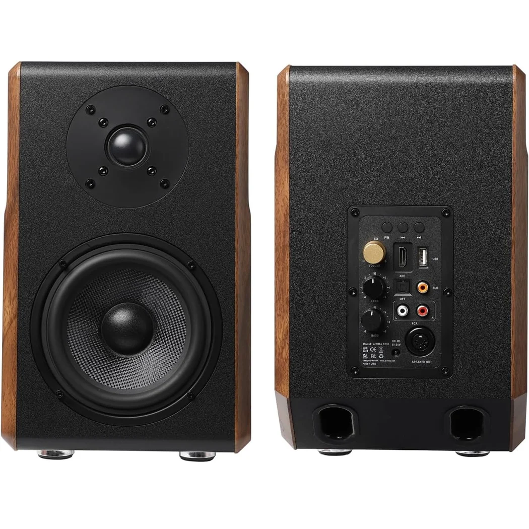 AIYIMA S700 Wireless Bluetooth Desktop Bookshelf Speakers (with HDMI)