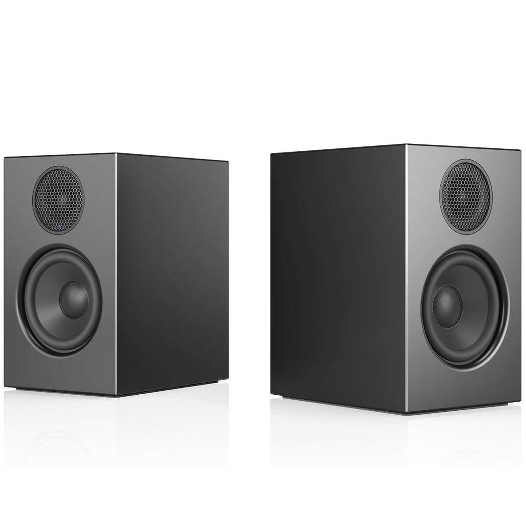 Audio Pro A28 W Multi-Room Wireless Bluetooth/WiFi Desktop Bookshelf Speakers (with HDMI) - Black