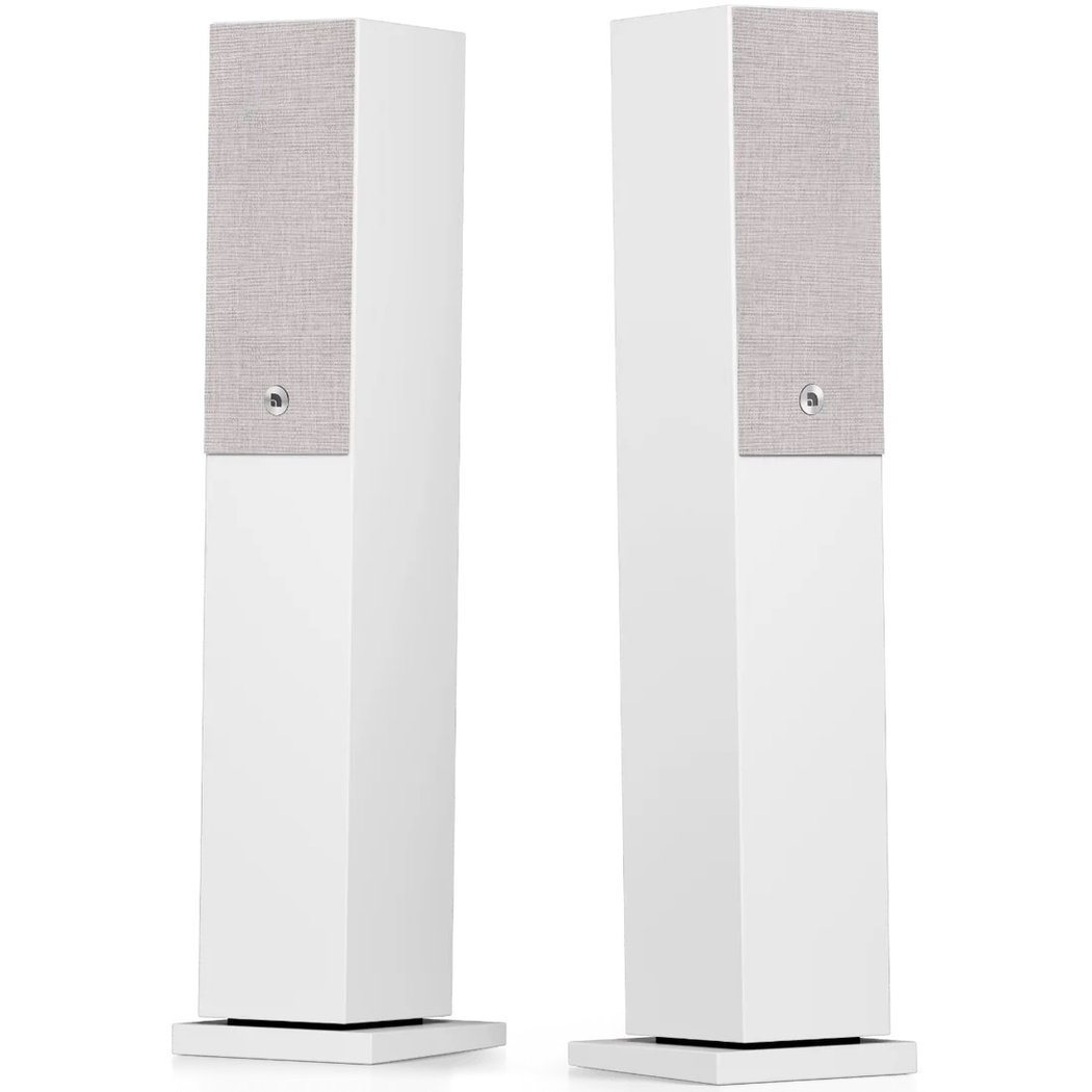 Audio Pro A38 W Multi-Room Wireless Bluetooth/WiFi Floorstanding Speakers (with HDMI) - White
