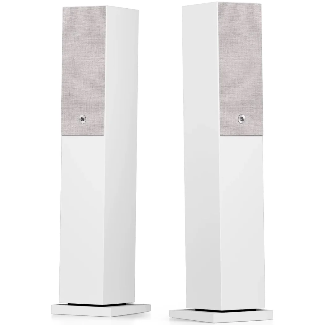 Audio Pro A38 W Multi-Room Wireless Bluetooth/WiFi Floorstanding Speakers (with HDMI) - White