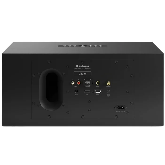 Audio Pro C20 W Multi-Room Wireless Bluetooth WiFi Network Desktop Speaker HDMI ARC Phono Built-in Black