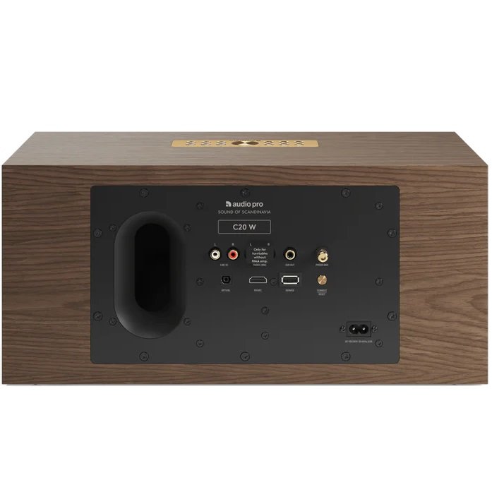 Audio Pro C20 W Multi-Room Wireless Bluetooth/WiFi Network Desktop Speaker (with HDMI & Phono Built-in) - Walnut 