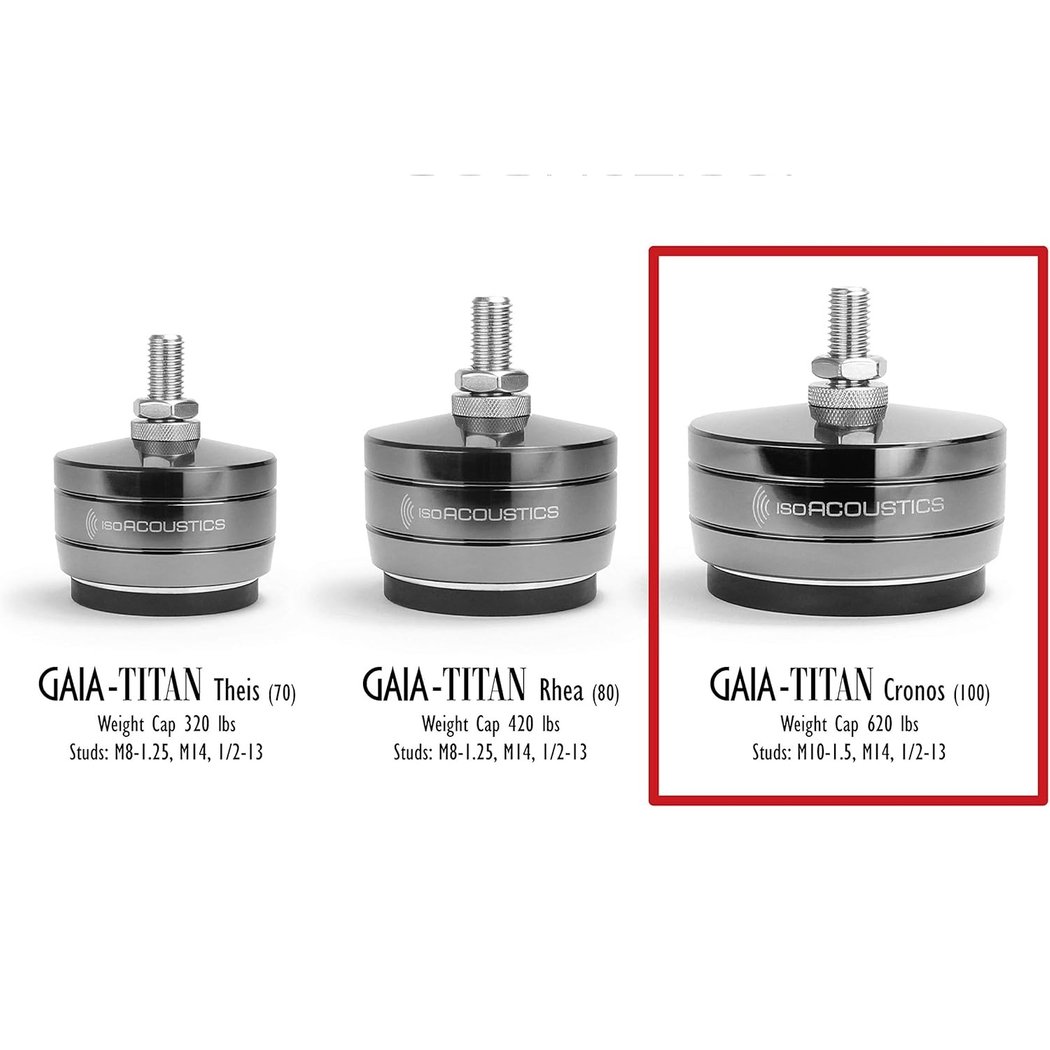 IsoAcoustics GAIA-TITAN Cronos Floor Acoustic Isolators for Floorstanding Speakers & Subwoofers (1 unit/pack)