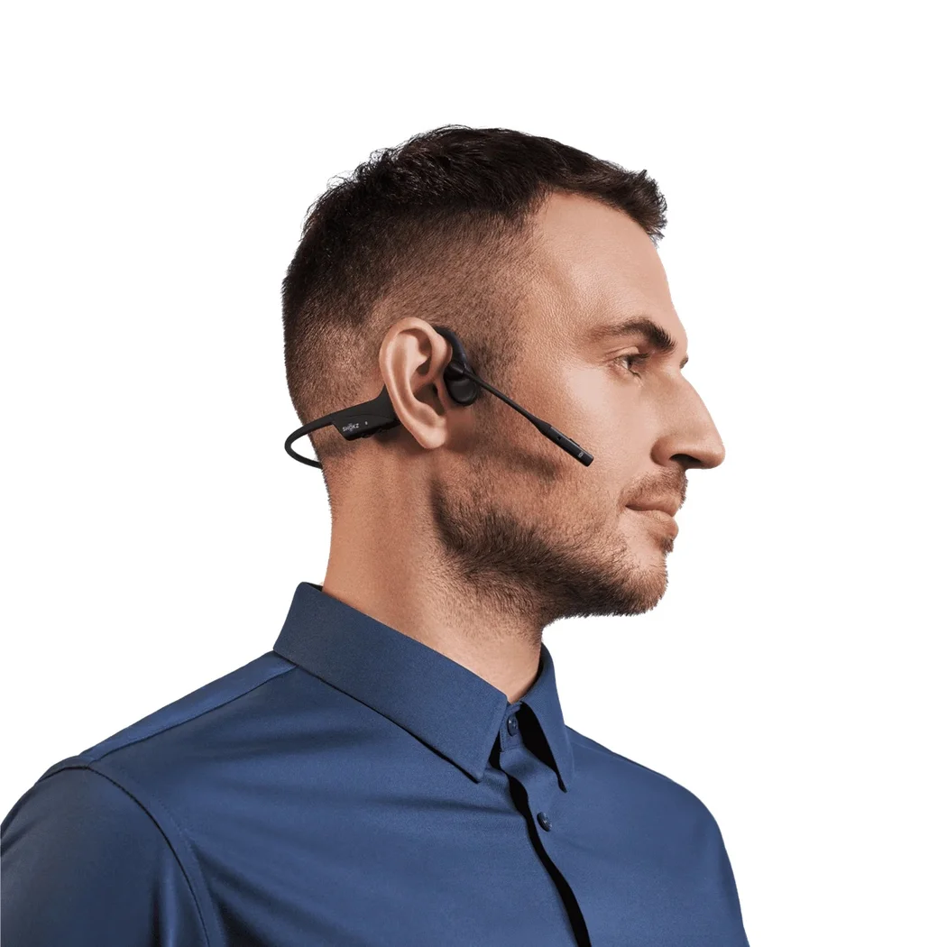 Shokz OpenComm2 UC 2025 Upgrade Wireless Bluetooth Bone Conduction Headset with Boom Mic & Loop120 USB-C Wireless Adapter