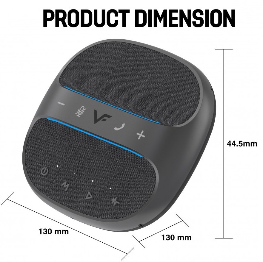 Vinnfier VF CS-11 Wireless Bluetooth Portable Speaker with 360° Voice Pickup Advanced Noise Reduction