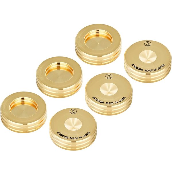 Audio-Technica AT6902BR Brass Spike Base Insulators (6-Pieces)
