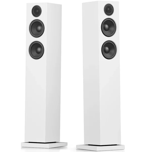 Audio Pro A38 W Multi-Room Wireless Bluetooth/WiFi Floorstanding Speakers (with HDMI) - White