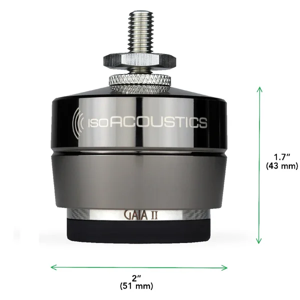 IsoAcoustics GAIA II Floor Acoustic Isolators for Floorstanding Speakers & Subwoofers (1 unit/pack)