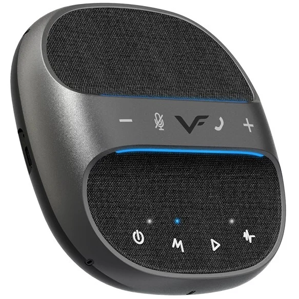Vinnfier CS-11 Wired/Wireless Bluetooth Portable Conference Speakerphone with Noise-Cancelling Microphones